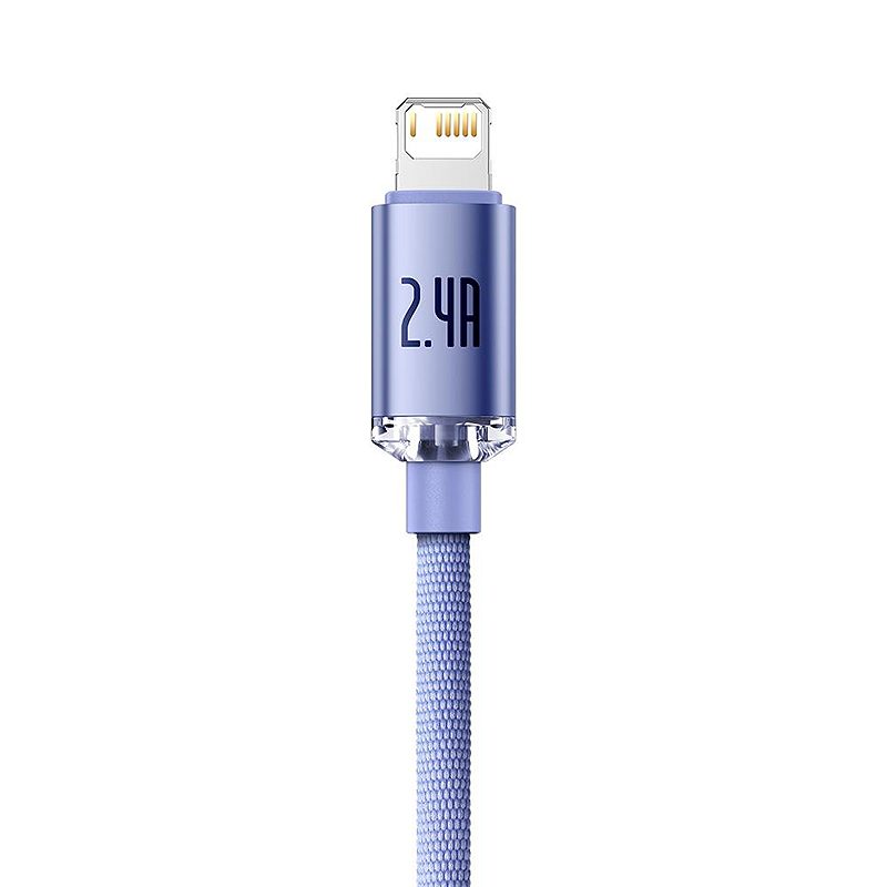 Baseus cable Crystal Shine USB - Lightning 2,0 m 2,4A purple - Billede 3