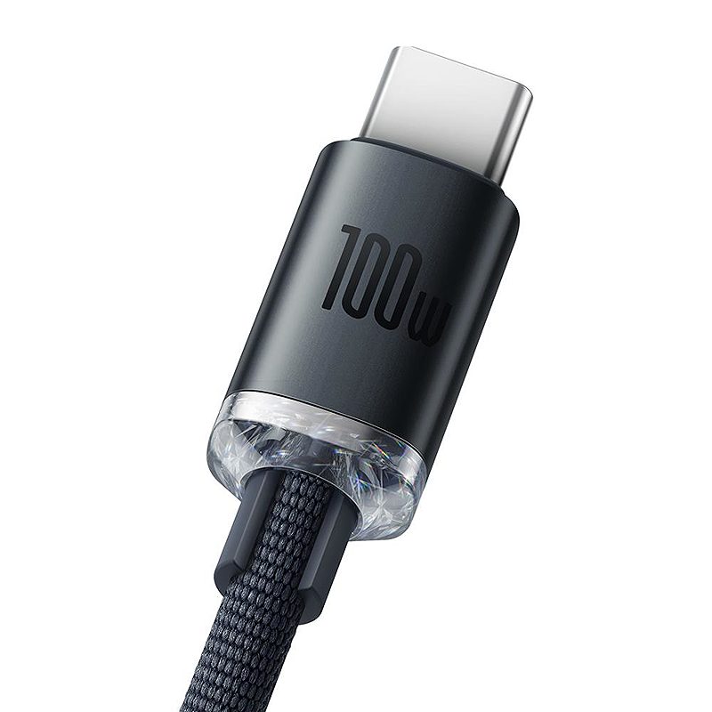 Baseus cable Crystal Shine USB - USB-C 1,2 m 100W black - Billede 3