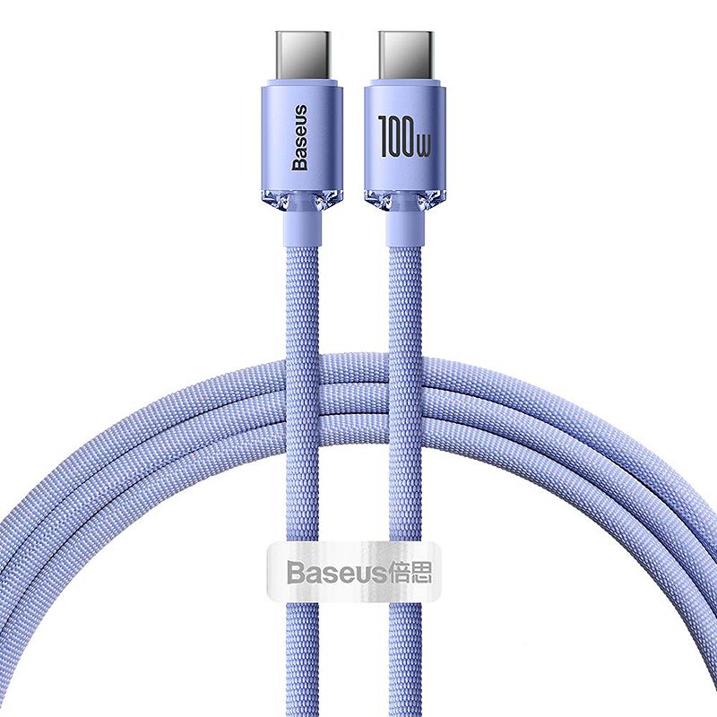 Baseus cable Crystal Shine USB-C - USB-C 1,2 m 100W purple