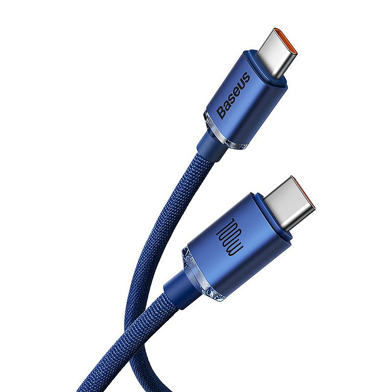 Baseus cable Crystal Shine USB-C - USB-C 2,0 m 100W blue - Billede 2