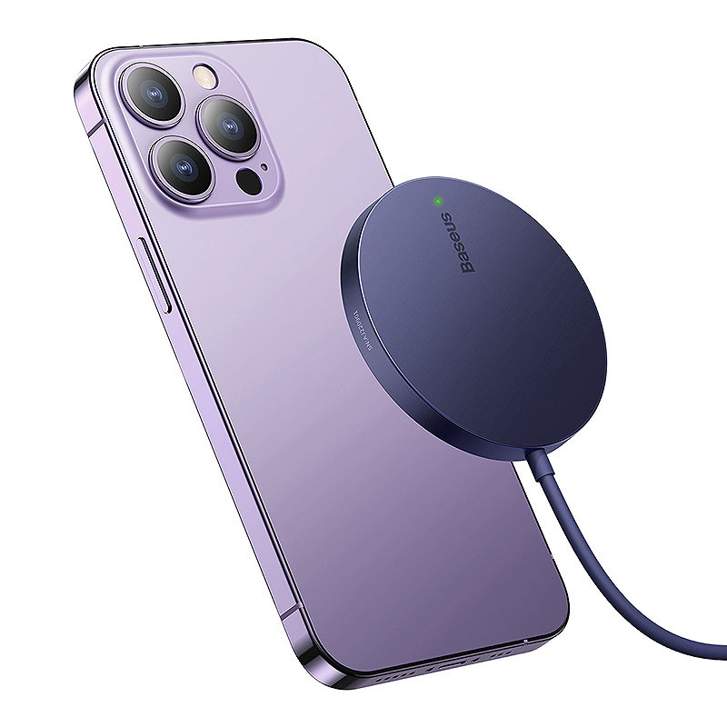 Baseus wireless charger Simple Mini 3 15W dusty purple - Billede 2