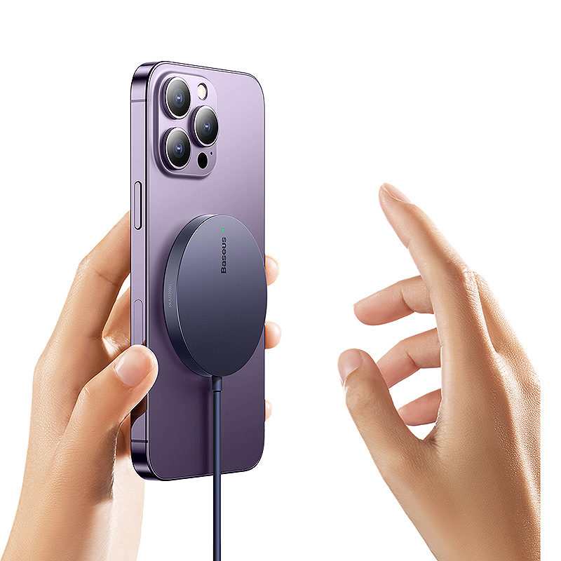 Baseus wireless charger Simple Mini 3 15W dusty purple - Billede 3