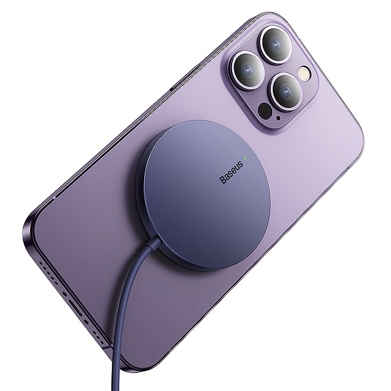 Baseus wireless charger Simple Mini 3 15W dusty purple - Billede 4