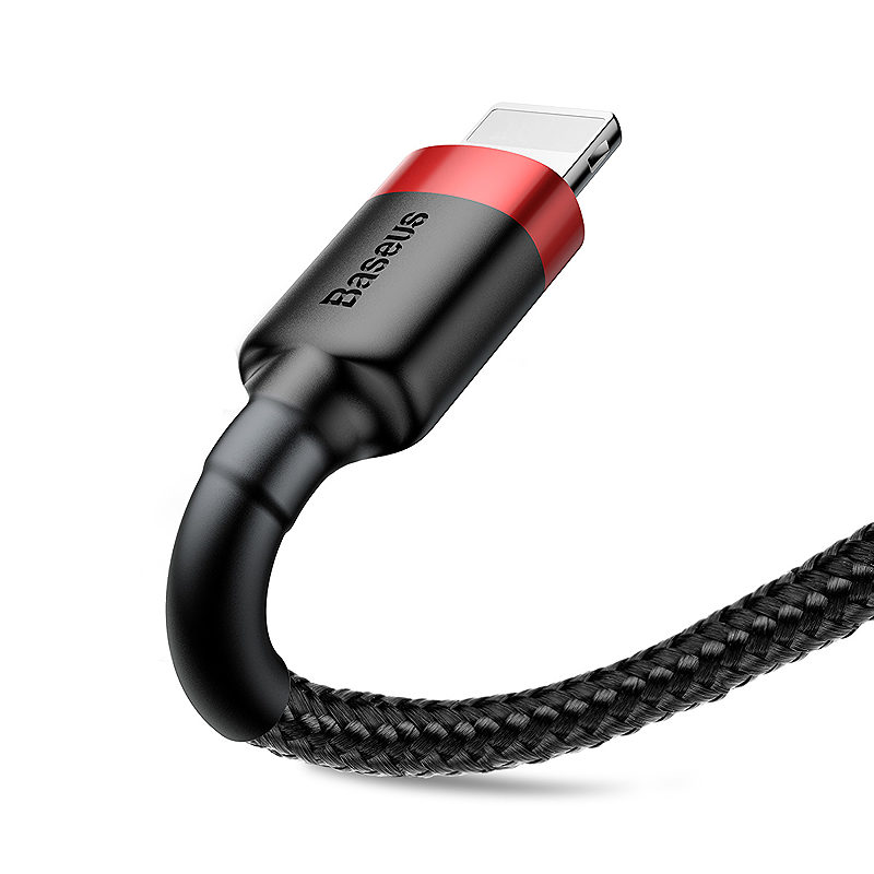 Baseus cable Cafule USB - Lightning 0,5m 2,4A red-black - Billede 2