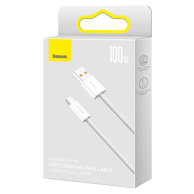 Baseus cable Dynamic USB - USB-C 2,0m white 100W - Billede 5