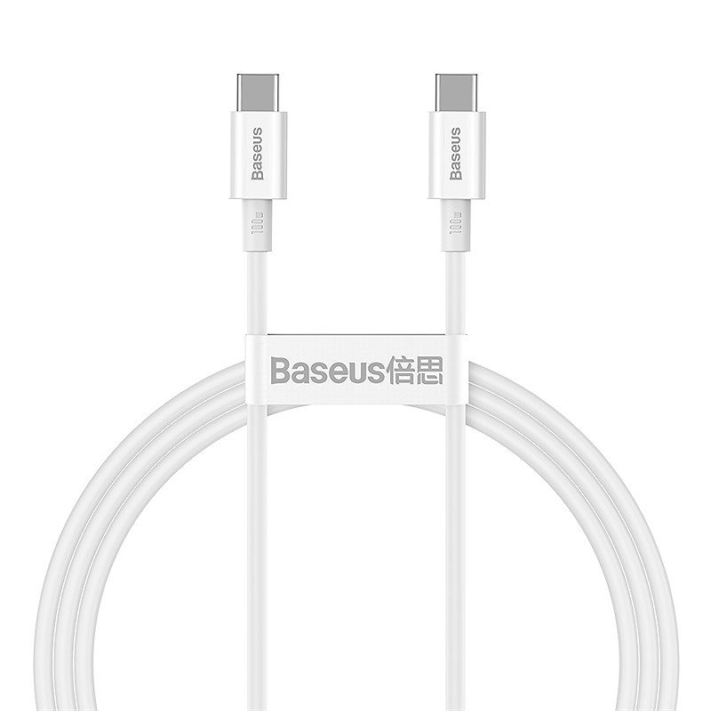Baseus cabel Superior PD USB-C - USB-C 1,0m white 100W