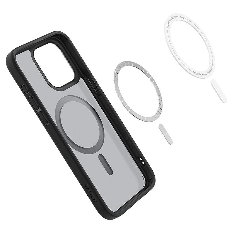 Spigen Ultra Hybrid Magsafe case for iPhone 15 Pro Max 6,7" frost black - Billede 5