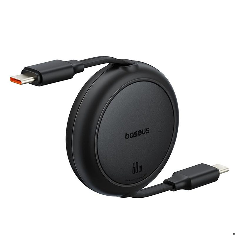 Baseus Free2Pull Mini Charging Cable USB-C to USB-C 60W 1m Cluster Black - Billede 3