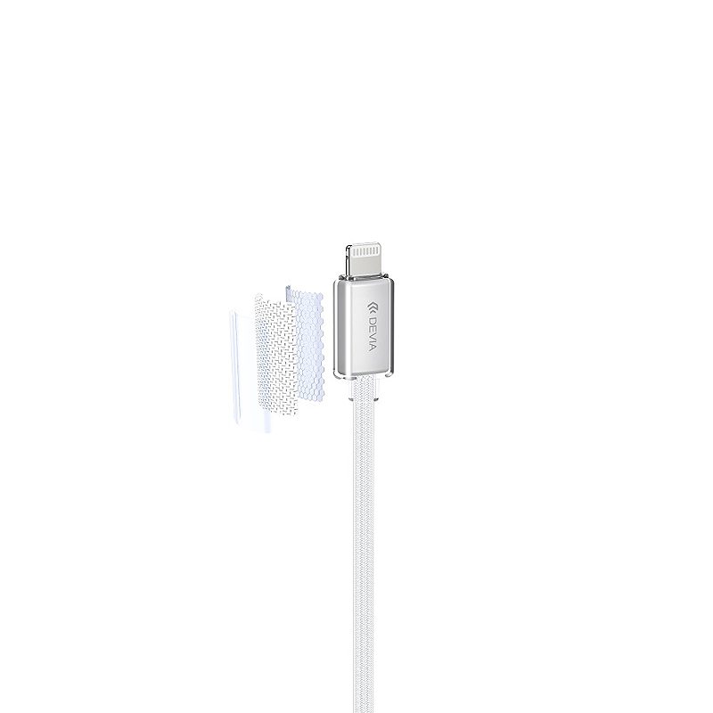 Devia cable Extreme EC654 PD USB-C - Lightning 1,5 m 27W 3A white - Billede 4