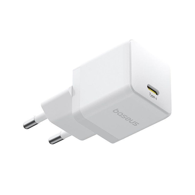 Baseus Palm Fast Charger Wall Charger 20W 1×USB-C Wall Charger + Cable Moon White - Billede 3