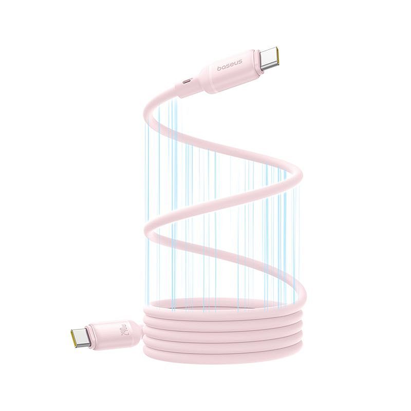 Baseus cable PicoGo PD USB-C - USB-C 1,0m baby pink 240W magnetic