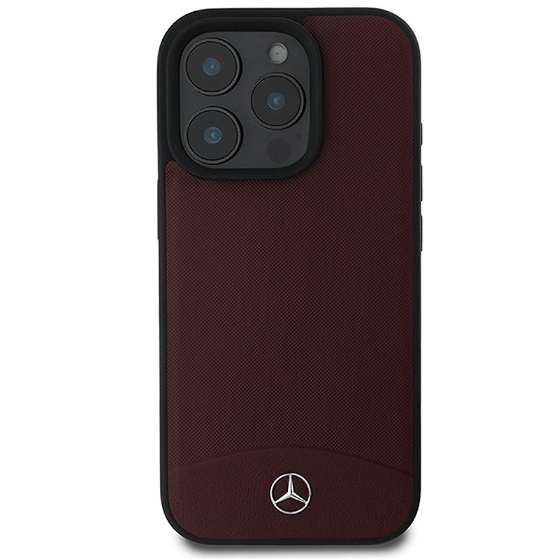 Mercedes case for iPhone 16 Pro Max 6,9" MEHMP16X23RBARR Hardcase Textured And Plain Leather MagSafe red - Billede 3