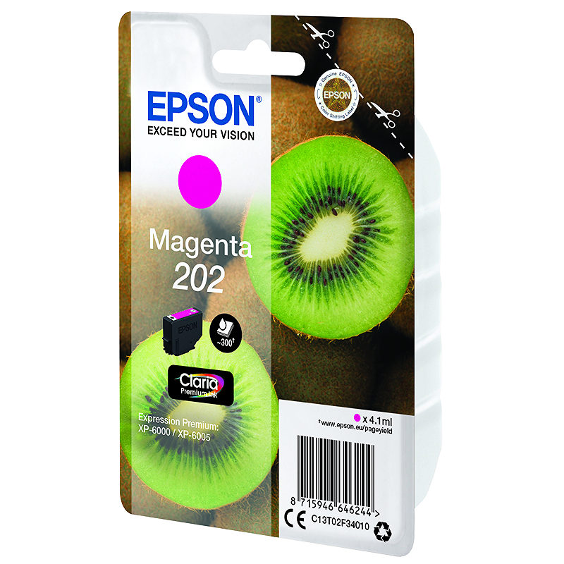 Epson Kiwi 202 blækpatron 1 stk Original Standard udbytte Magenta