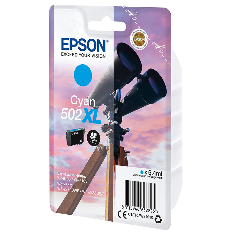 Epson 502XL blækpatron 1 stk Original High (L) Yield Blå
