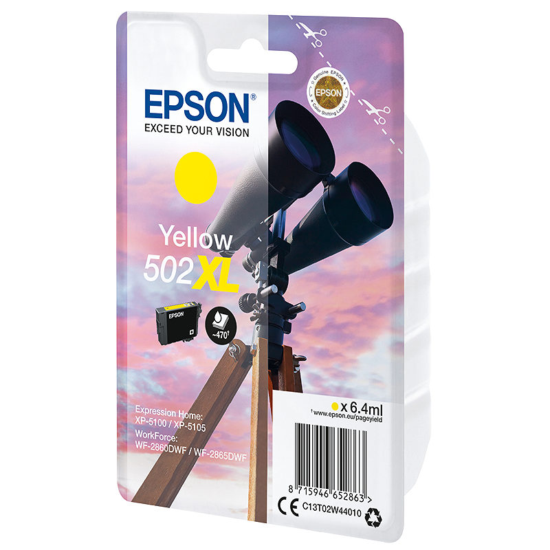 Epson 502XL blækpatron 1 stk Original High (L) Yield Gul