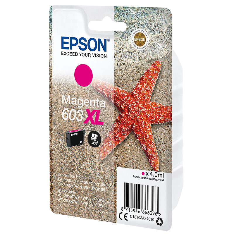 Epson C13T03A34010 blækpatron 1 stk Original High (L) Yield Magenta