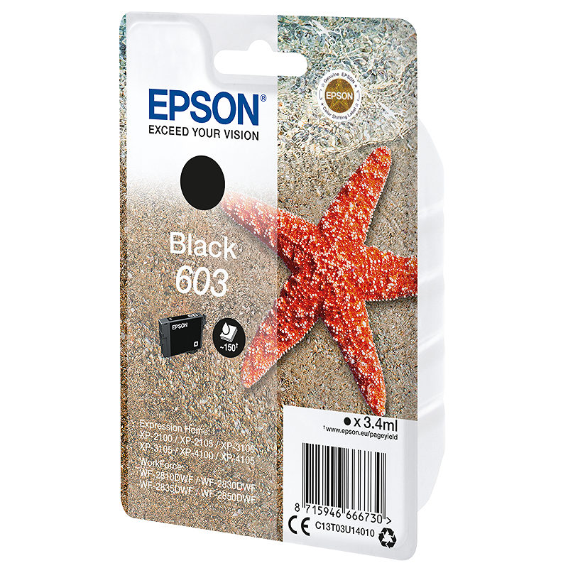 Epson C13T03U14010 blækpatron 1 stk Original Standard udbytte Sort