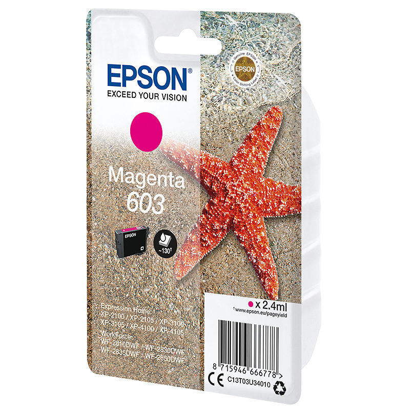 Epson C13T03U34010 blækpatron 1 stk Original Standard udbytte Magenta