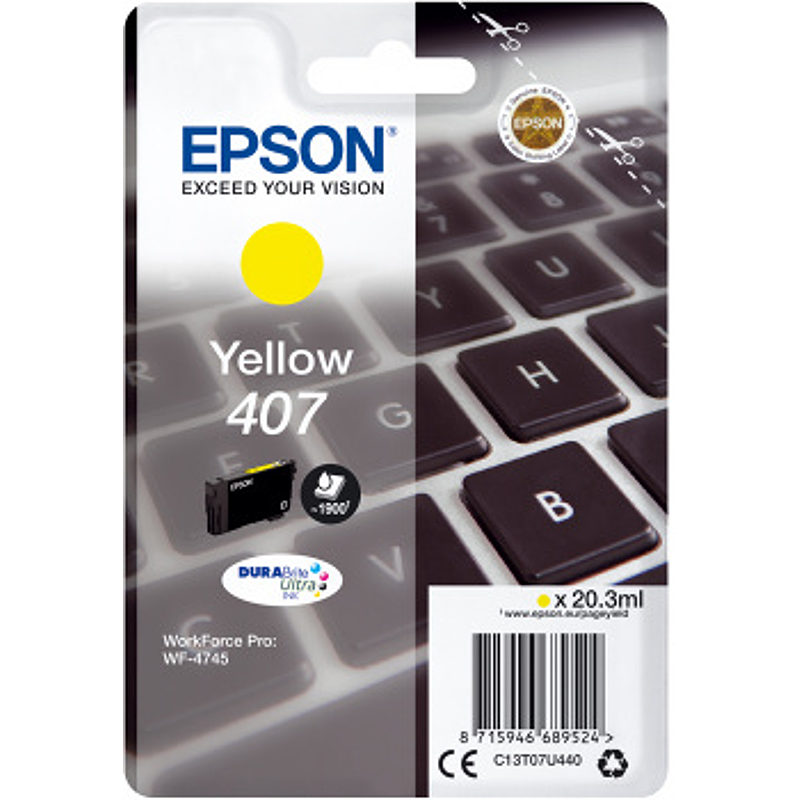 Epson WF-4745 blækpatron 1 stk Original High (L) Yield Gul