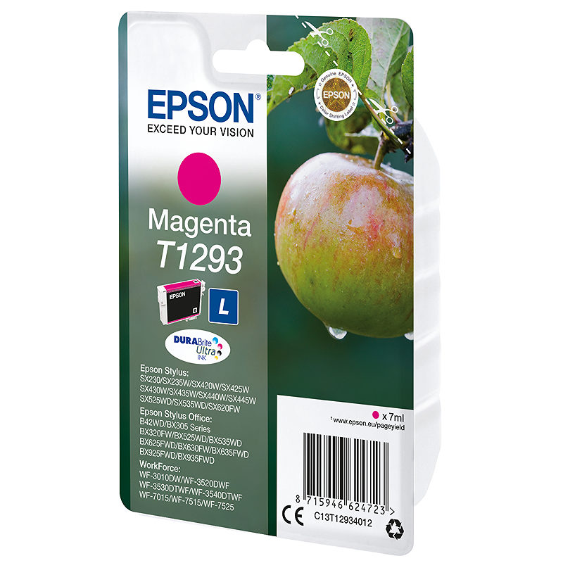 Epson Apple T1293 æble DURABrite Ultra enkeltpakke magenta blæk