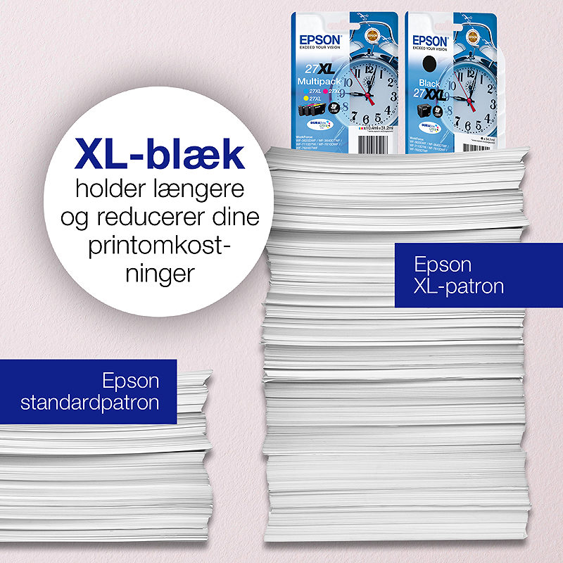 Epson Alarm clock Singlepack Black 27XL DURABrite Ultra Ink - Billede 3