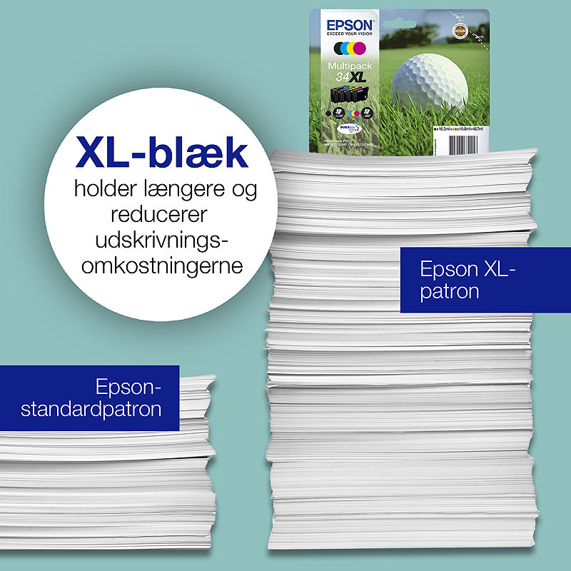 Epson Golf ball 34 golfbold DURABrite Ultra enkeltpakke sort blæk - Billede 3