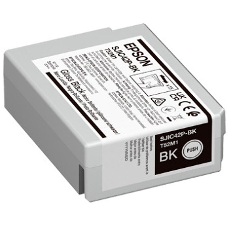 Epson SJIC42P-BK blækpatron 1 stk Original Standard udbytte Sort