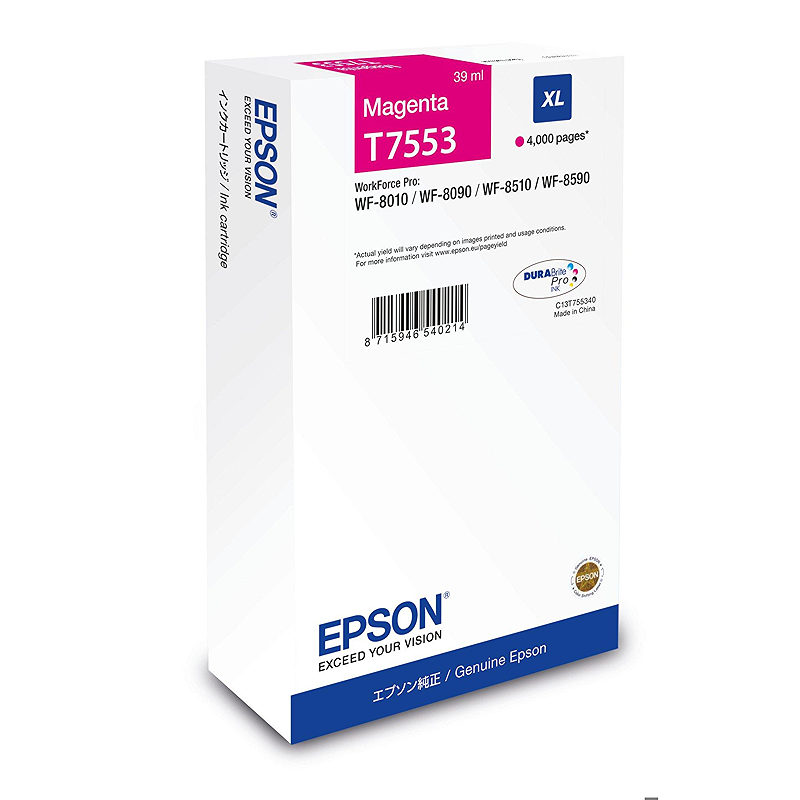 Epson C13T75534N blækpatron 1 stk Original High (L) Yield Magenta