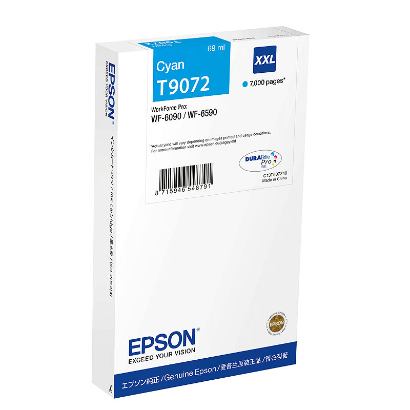 Epson C13T90724N blækpatron 1 stk Original Højt (XL) udbytte Blå
