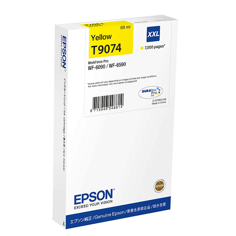 Epson C13T90744N blækpatron 1 stk Original Højt (XL) udbytte Gul
