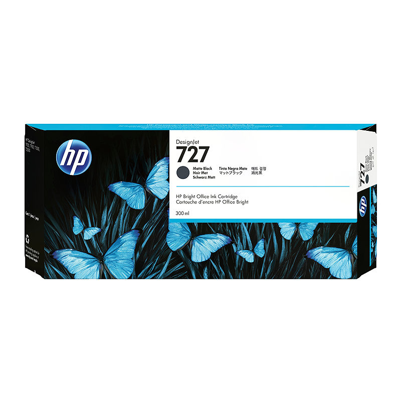 HP 727 DesignJet-blækpatron med 300 ml, mat sort