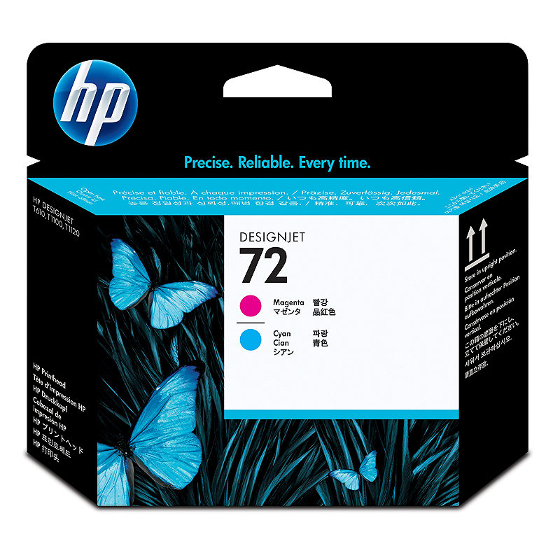 HP 72-skrivehoved, magenta og cyan