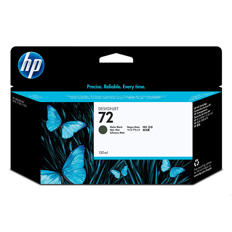 HP 72 DesignJet-blækpatron med 130 ml, mat sort