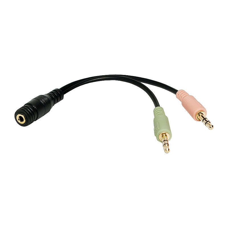 LogiLink CA0020 lydkabel 0,15 m 3.5mm 2 x 3.5mm Sort