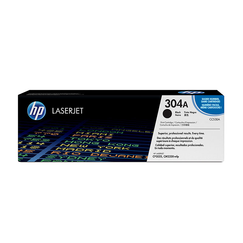 HP Original 304A LaserJet-tonerpatron, sort