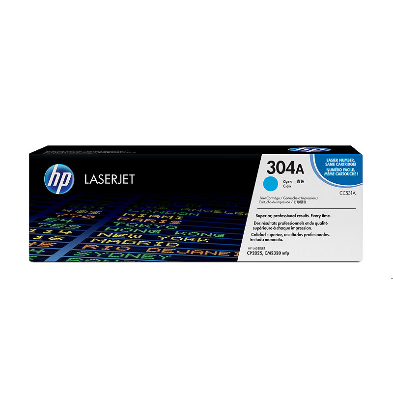HP Original 304A LaserJet-tonerpatron, cyan