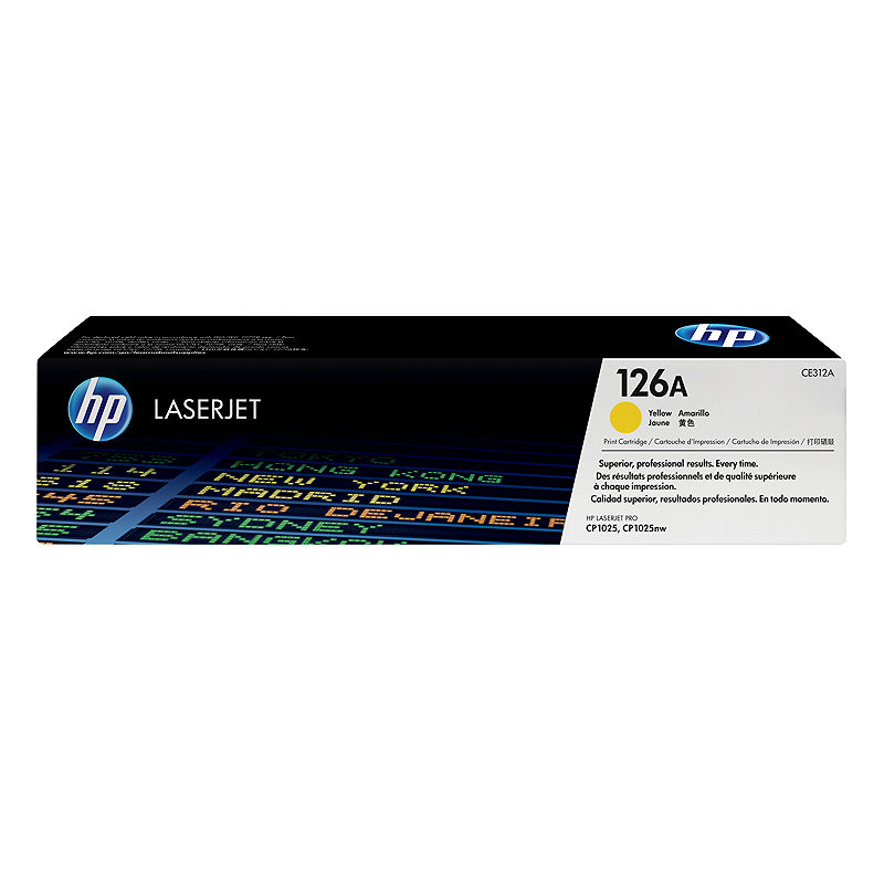 HP Original 126A LaserJet-tonerpatron, gul
