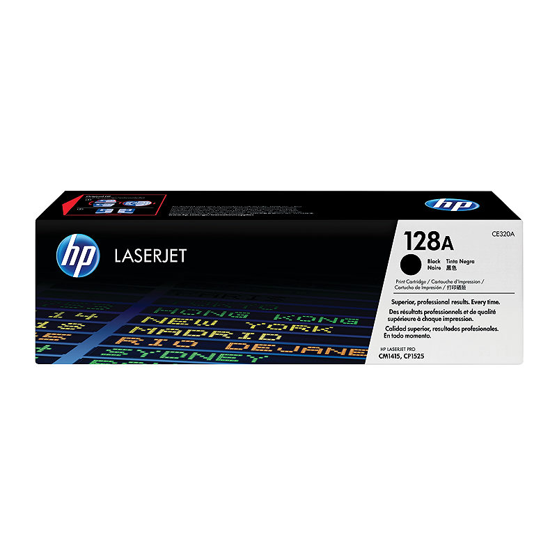 HP Original 128A LaserJet-tonerpatron, sort