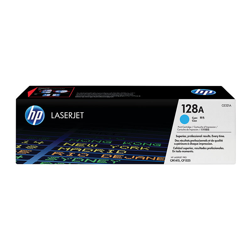 HP Original 128A LaserJet-tonerpatron, cyan
