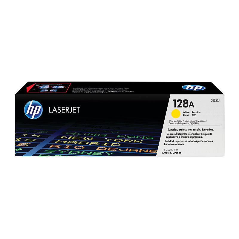 HP Original 128A LaserJet-tonerpatron, gul