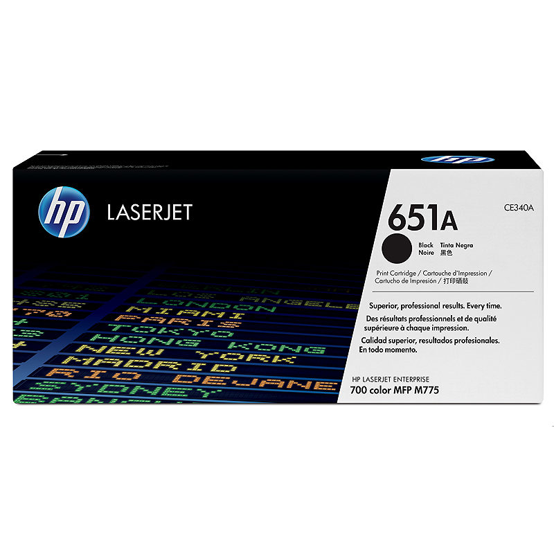 HP Original 651A LaserJet-tonerpatron, sort