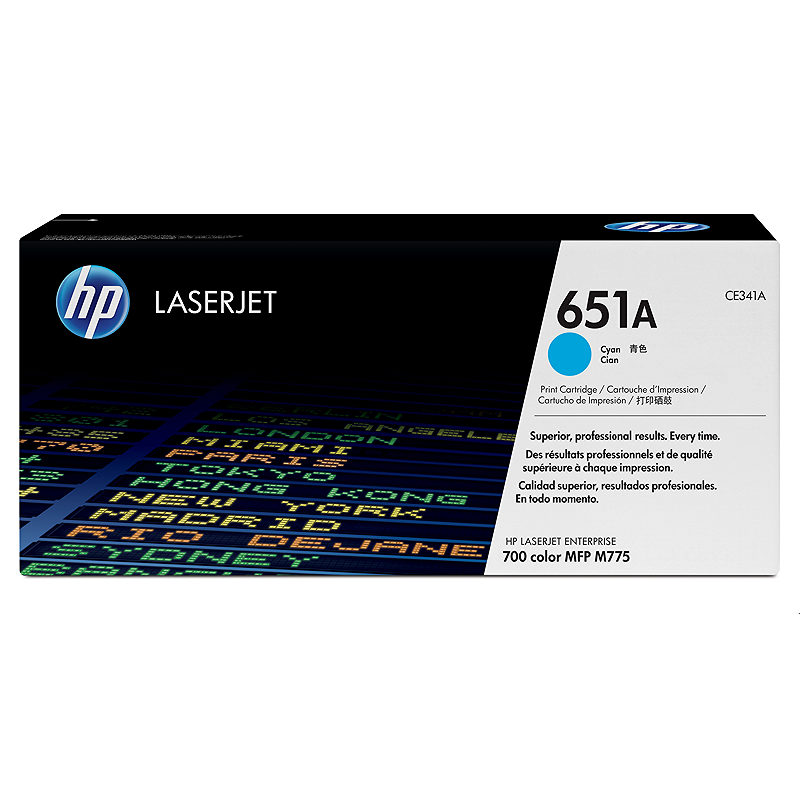 HP Original 651A LaserJet-tonerpatron, cyan