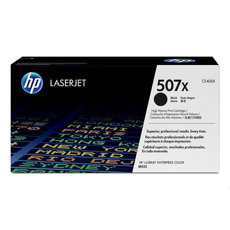 HP Original 507X LaserJet-tonerpatron med høj kapacitet, sort