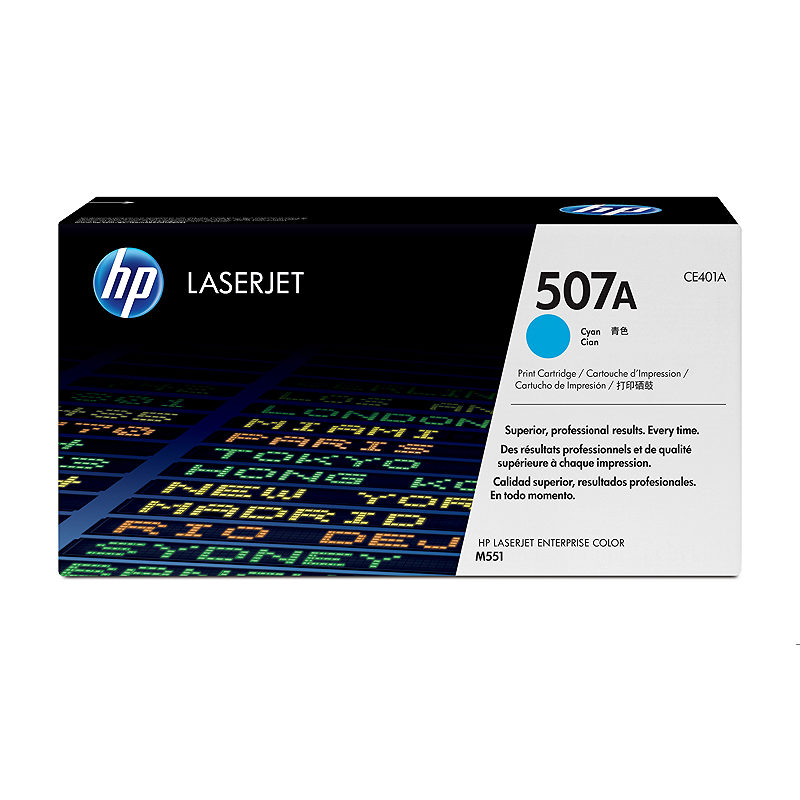 HP Original 507A LaserJet-tonerpatron, cyan