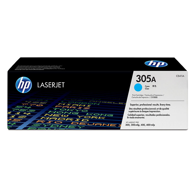 HP Original 305A LaserJet-tonerpatron, cyan