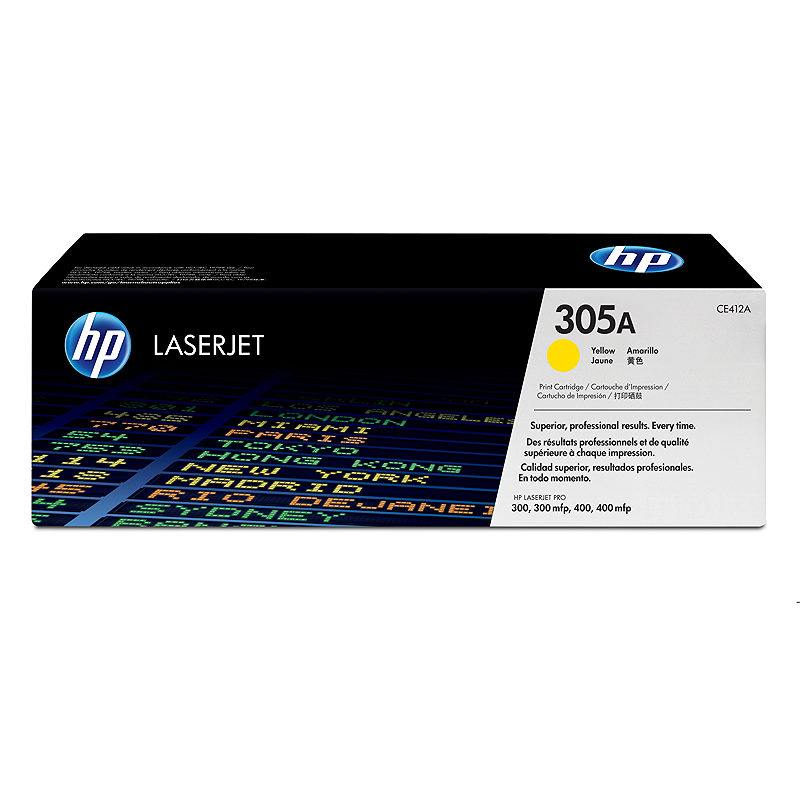 HP Original 305A LaserJet-tonerpatron, gul