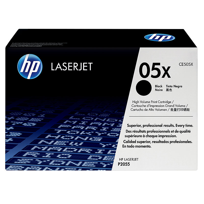 HP Original 05X LaserJet-tonerpatron med høj kapacitet, sort