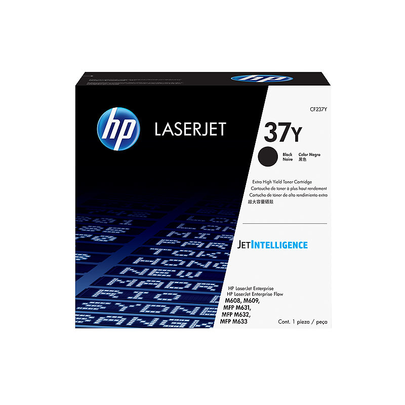HP Original 37Y Extra LaserJet-tonerpatron med høj kapacitet, sort.