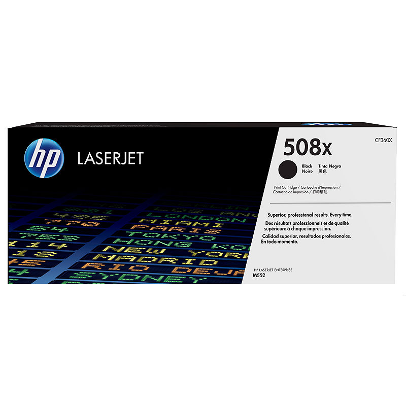 HP Original 508X LaserJet-tonerpatron med høj kapacitet, sort