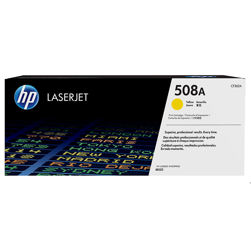 HP Original 508A LaserJet-tonerpatron, gul
